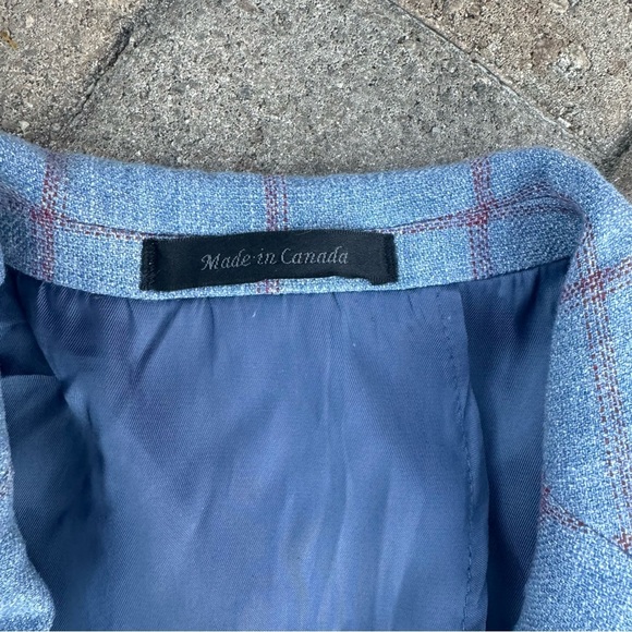 Blue Gingham Hart Schaffner‎ Marx Men’s Blazer - Picture 3 of 3